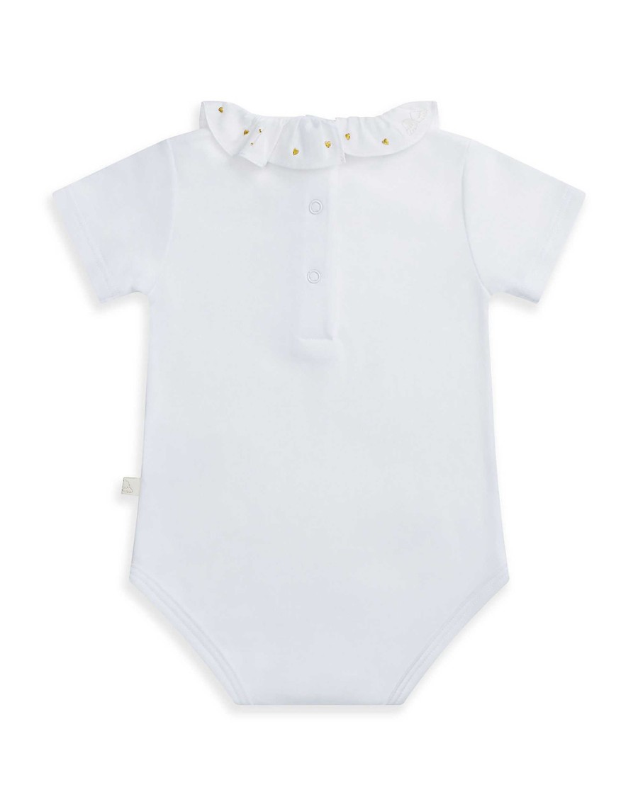 Marie Chantal The Iconic Angel Wing | Angel Wing & Heart Ruffle Collar Onesie