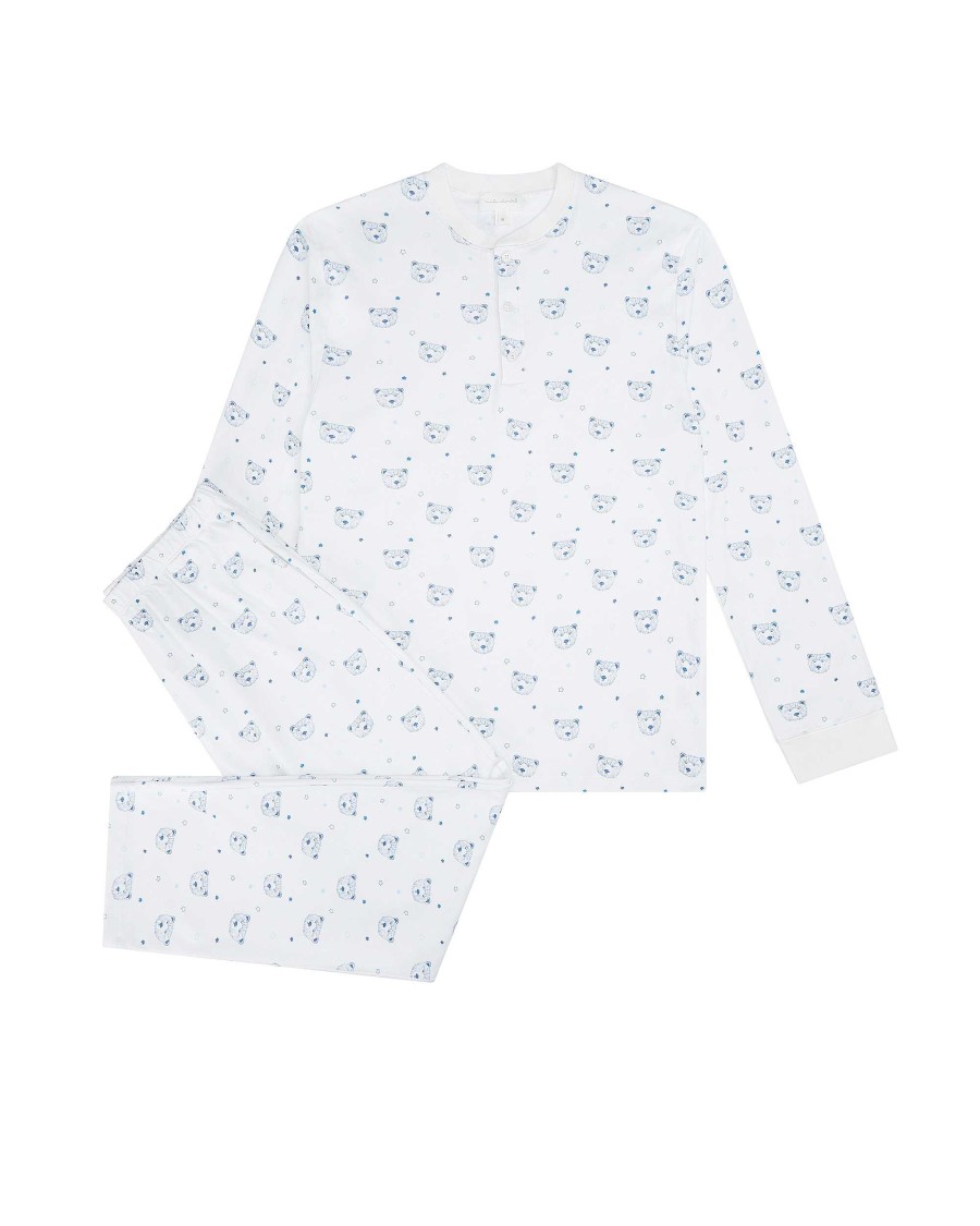 Marie Chantal Sleepwear | Bear Print Fitted Pyjamas - Adult