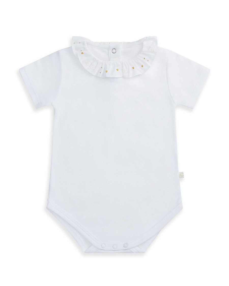 Marie Chantal The Iconic Angel Wing | Angel Wing & Heart Ruffle Collar Onesie