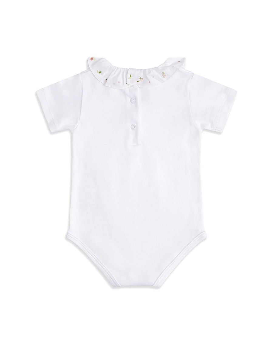 Marie Chantal Baby Girl | Bloom Wind Ruffle Collar Onesie - Pink