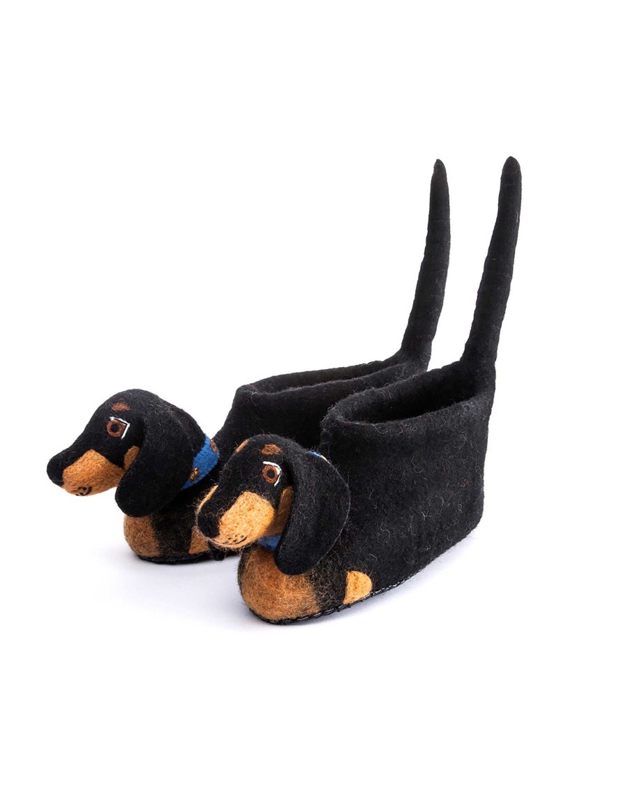 Marie Chantal Sleepwear | Dotty Dachsund Slippers