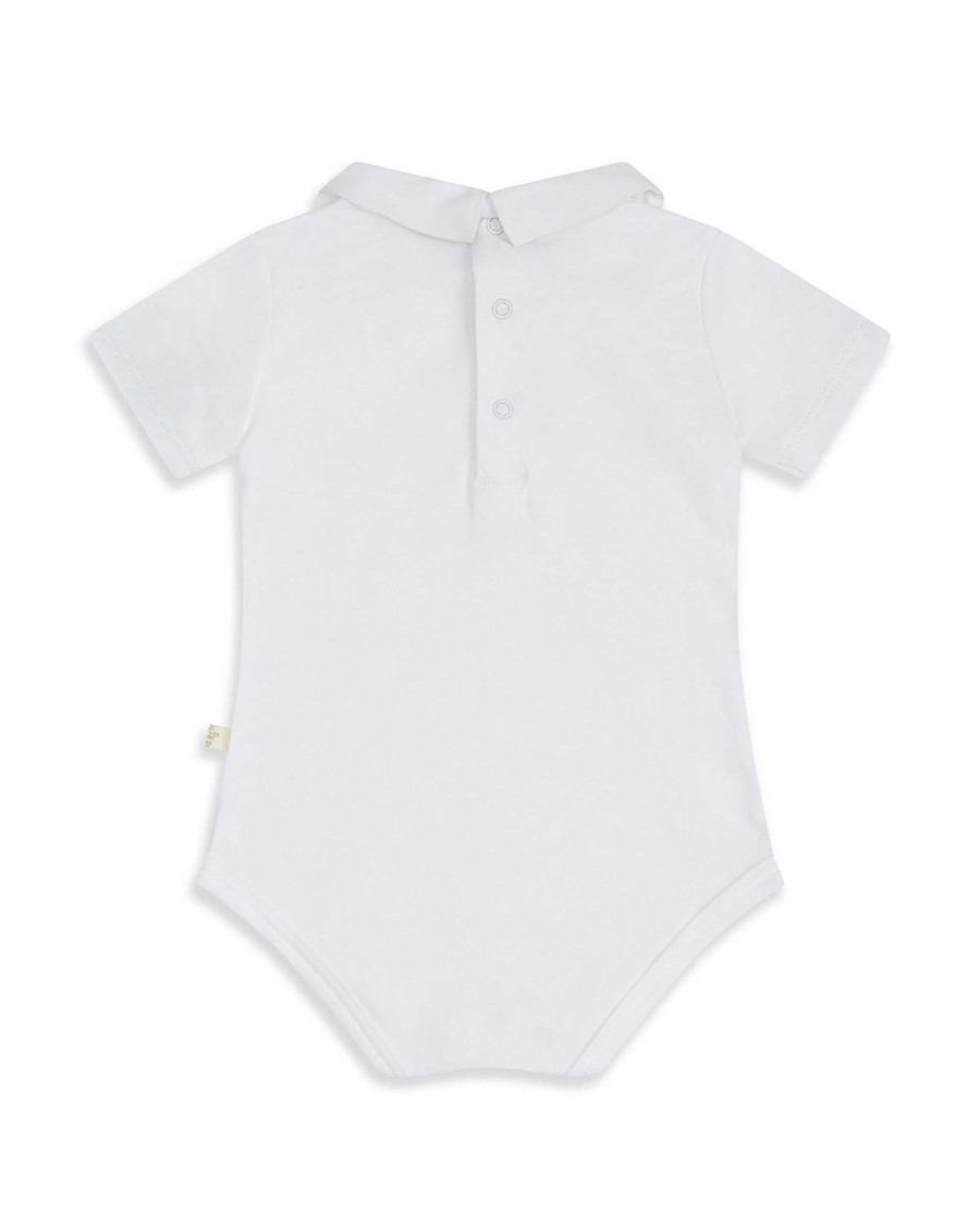 Marie Chantal Baby Boy | Embroidered Collar Onesie - Airplane