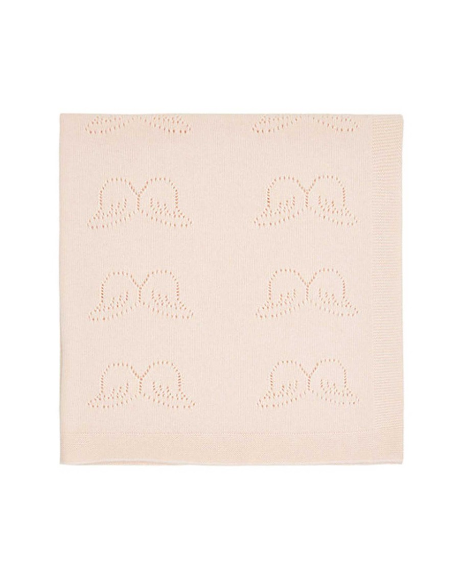 Marie Chantal The Iconic Angel Wing | Angel Wing Cashmere Pointelle Blanket - Pink