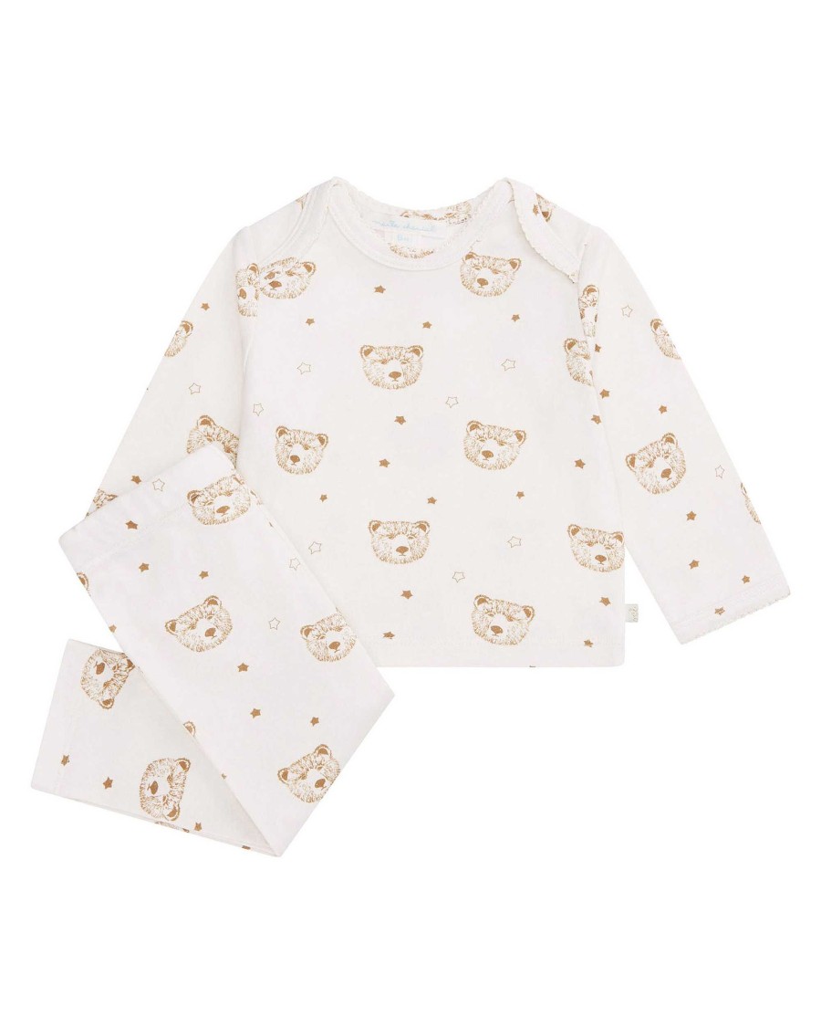 Marie Chantal Baby Girl | Bear Two Piece Set - Baby Cream